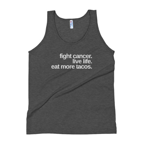 Fight Cancer Eat Tacos Tri-Blend Tank Top